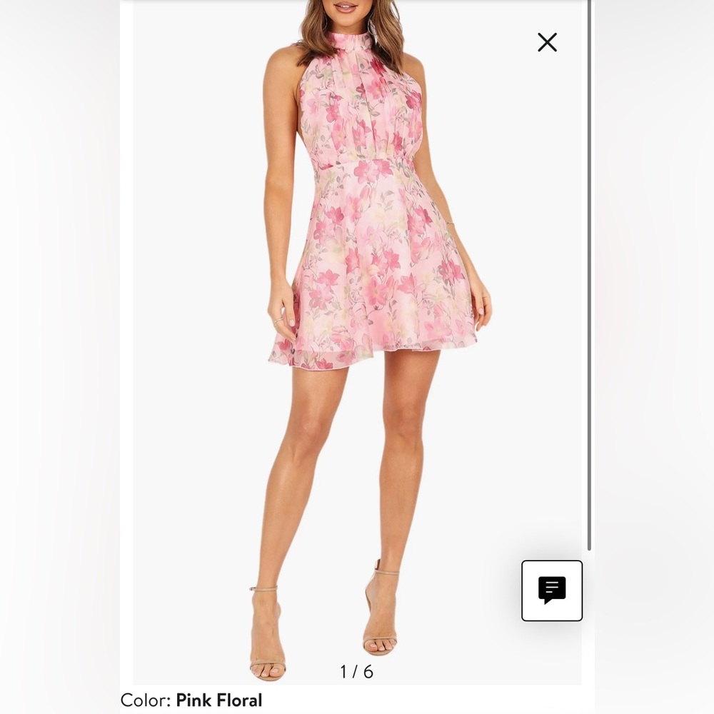 Petal and pup gardenia floral halter dress
